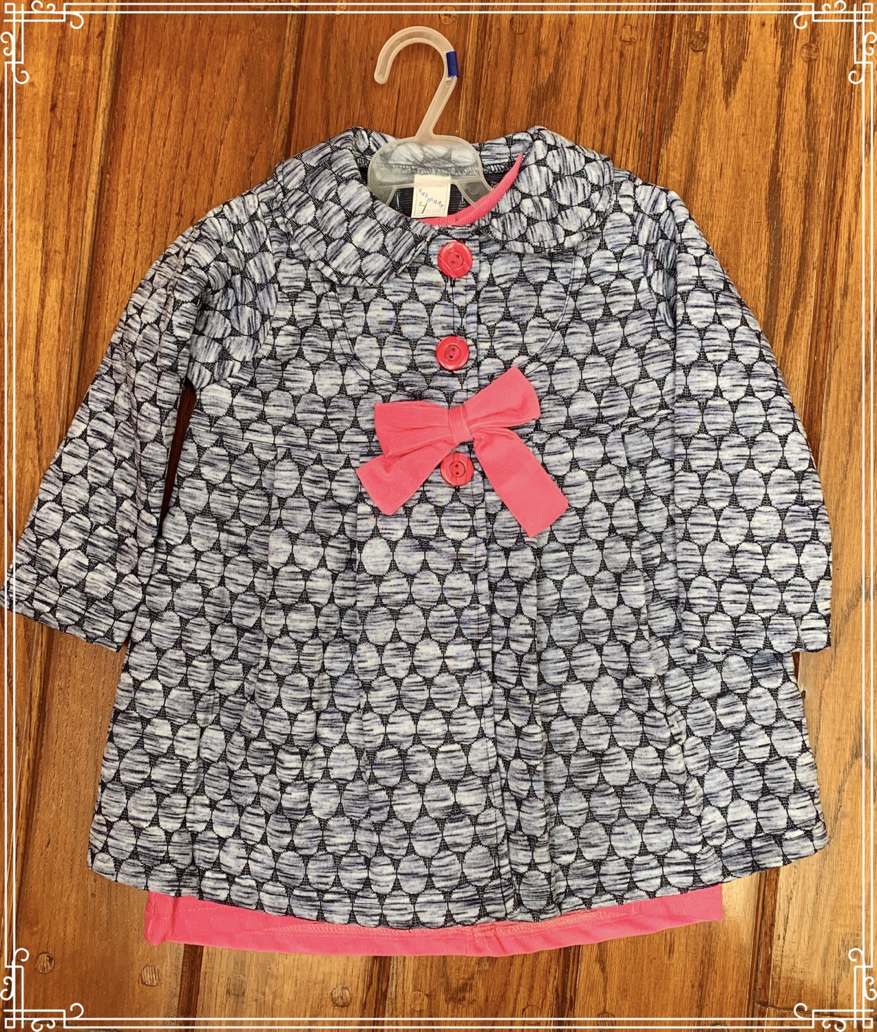 Miniatura: Conjunto vestido pana y abrigo bebe