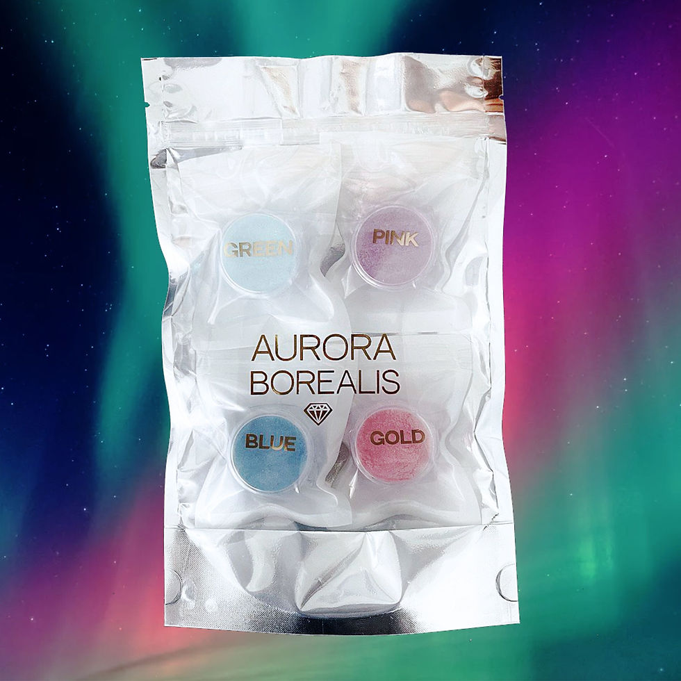 Thumbnail: Pigment set AURORA BOREALIS (Northern Lights), 4 pcs.