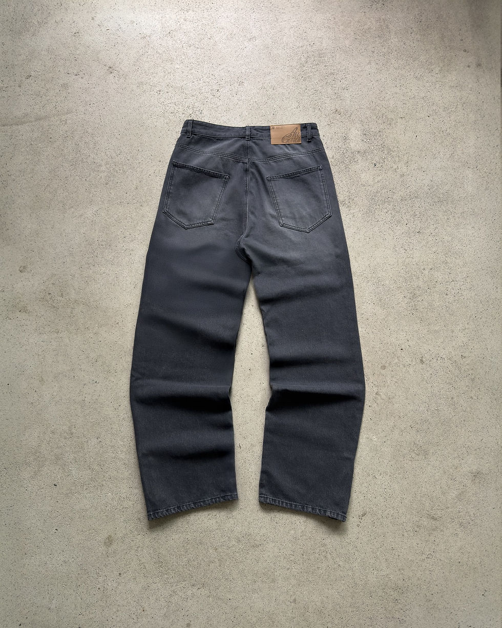 Miniatura: Calça jeans hip-hop com moeda de ouro, estilo retrô Y2K, cintura baixa