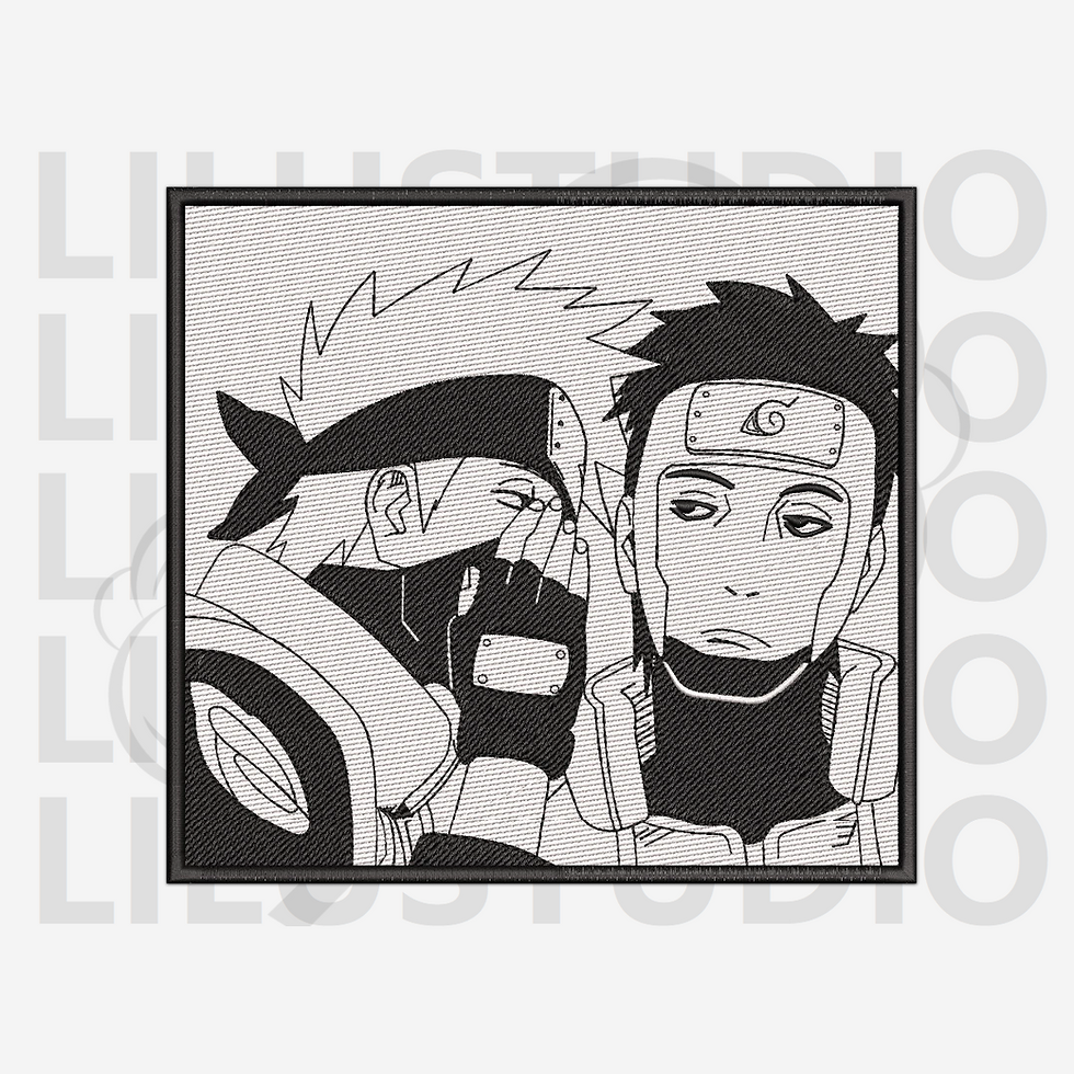 Embroidery Design for Kakashi Hatake & Yamato Naruto characters