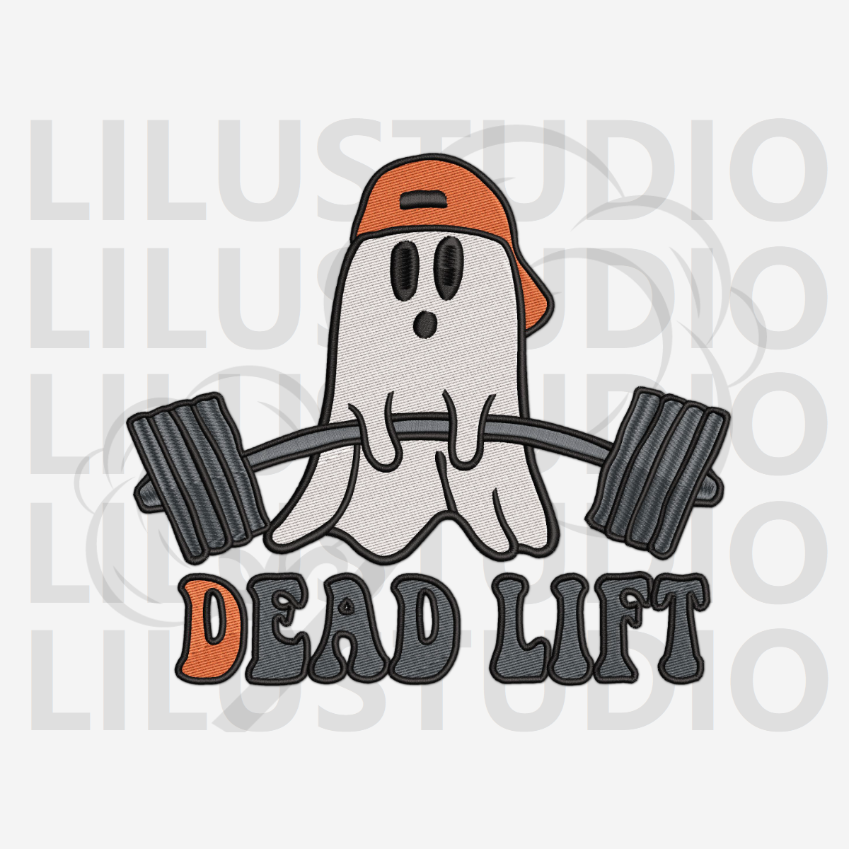 Embroidery Design for Halloween Collection — Ghost Dead-Lift