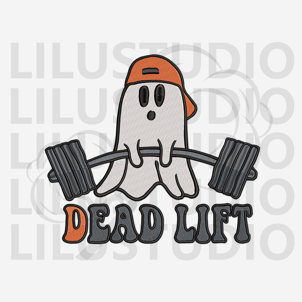 Embroidery Design for Halloween Collection — Ghost Dead-Lift