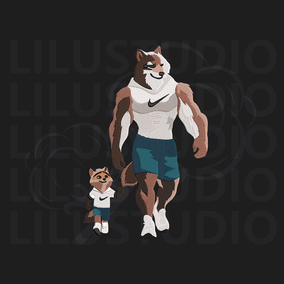 Embroidery Design for Gym Collection — Gym Wolf Pack