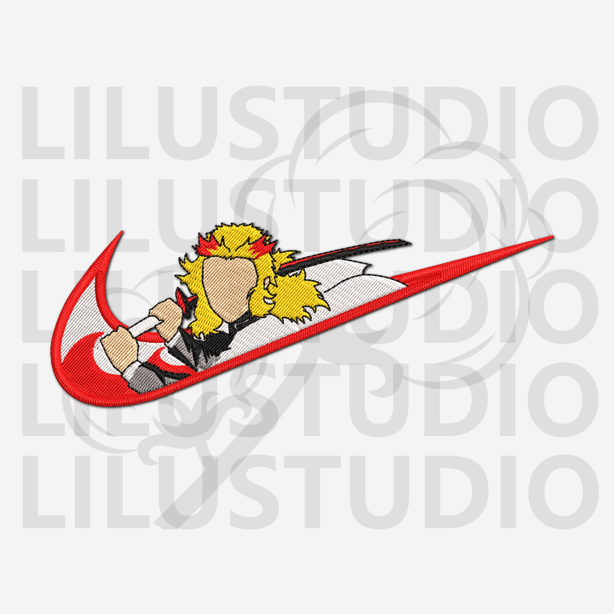 Embroidery Designs for Kyojuro Rengoku Demon Slayer character
