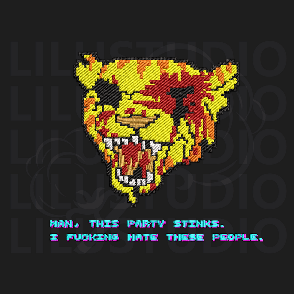 Embroidery Designs for Tony Hotline Miami character