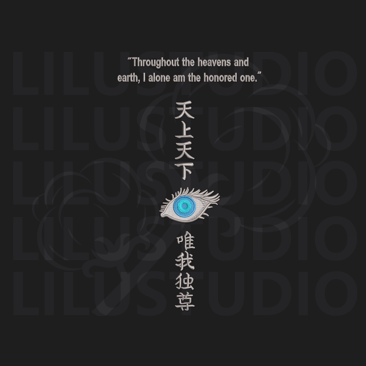 Embroidery Design for Gojo Satoru Jujutsu Kaisen character