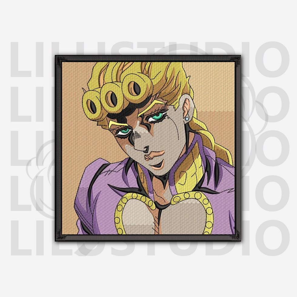 Embroidery Design for Giorno Giovanna JoJo's Bizarre Adventure character