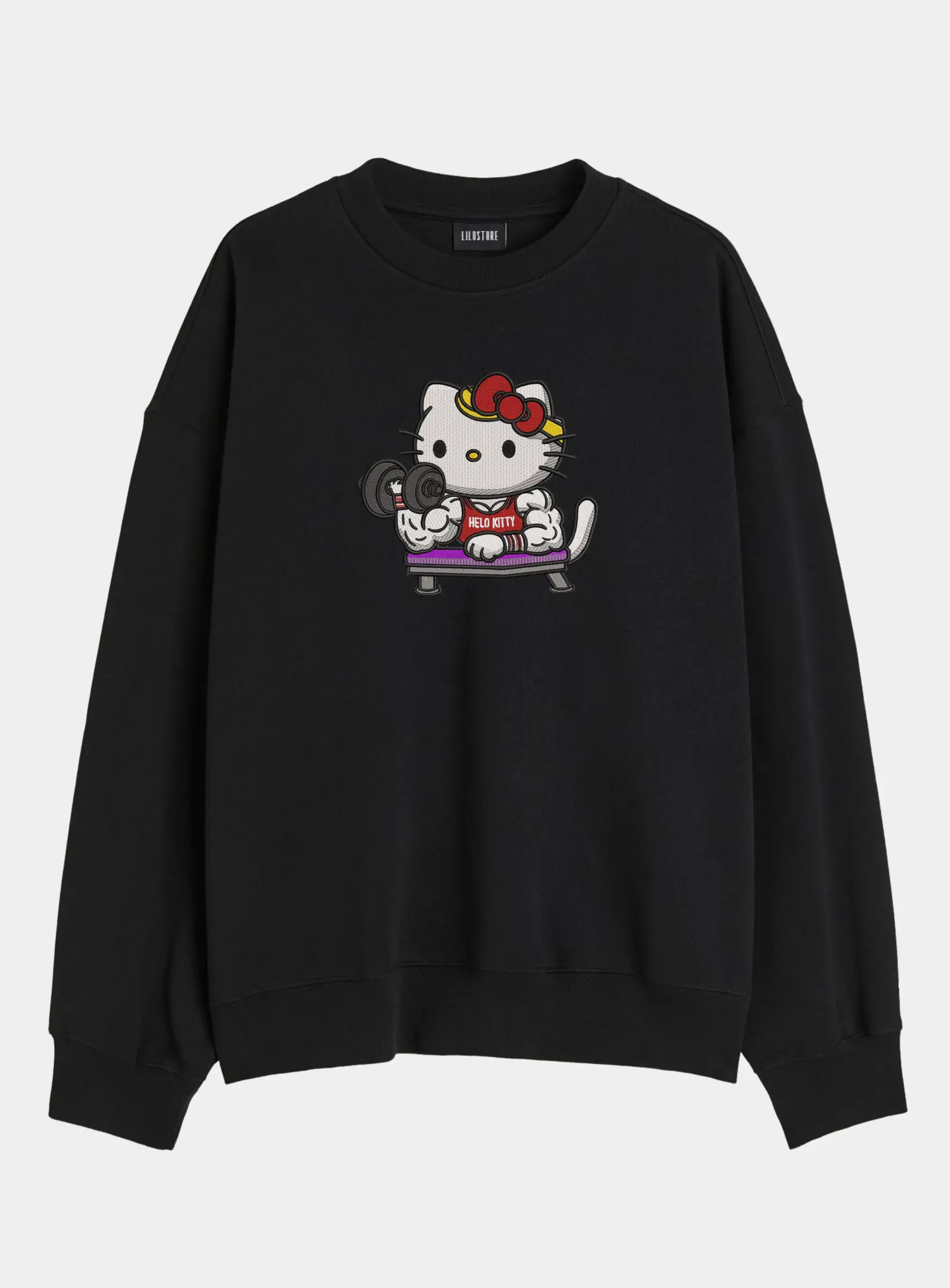 Світшот вільного силуету з вишивкою Hello Kitty-Gym