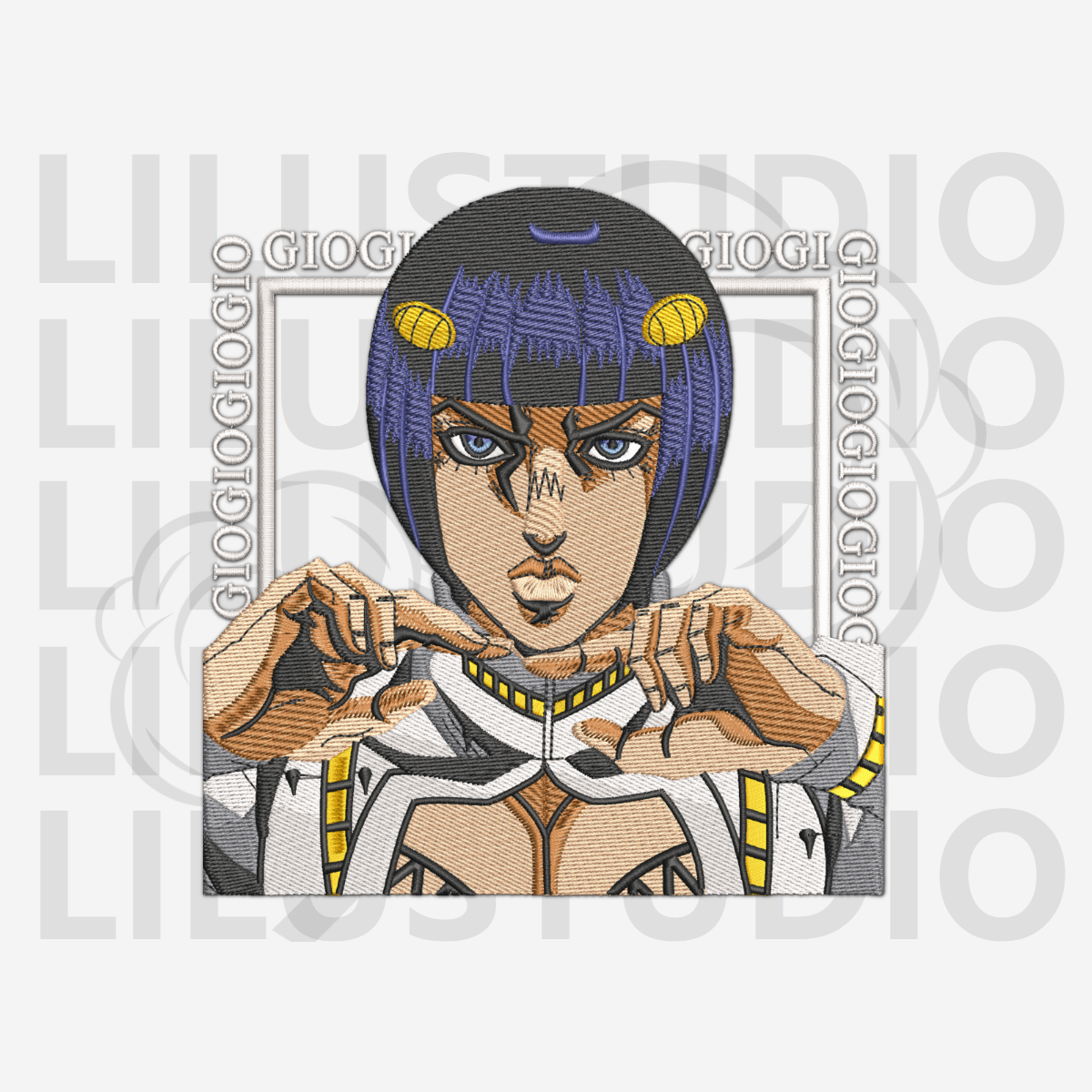 Embroidery Design for Bruno Bucciarati JoJo's Bizarre Adventure character
