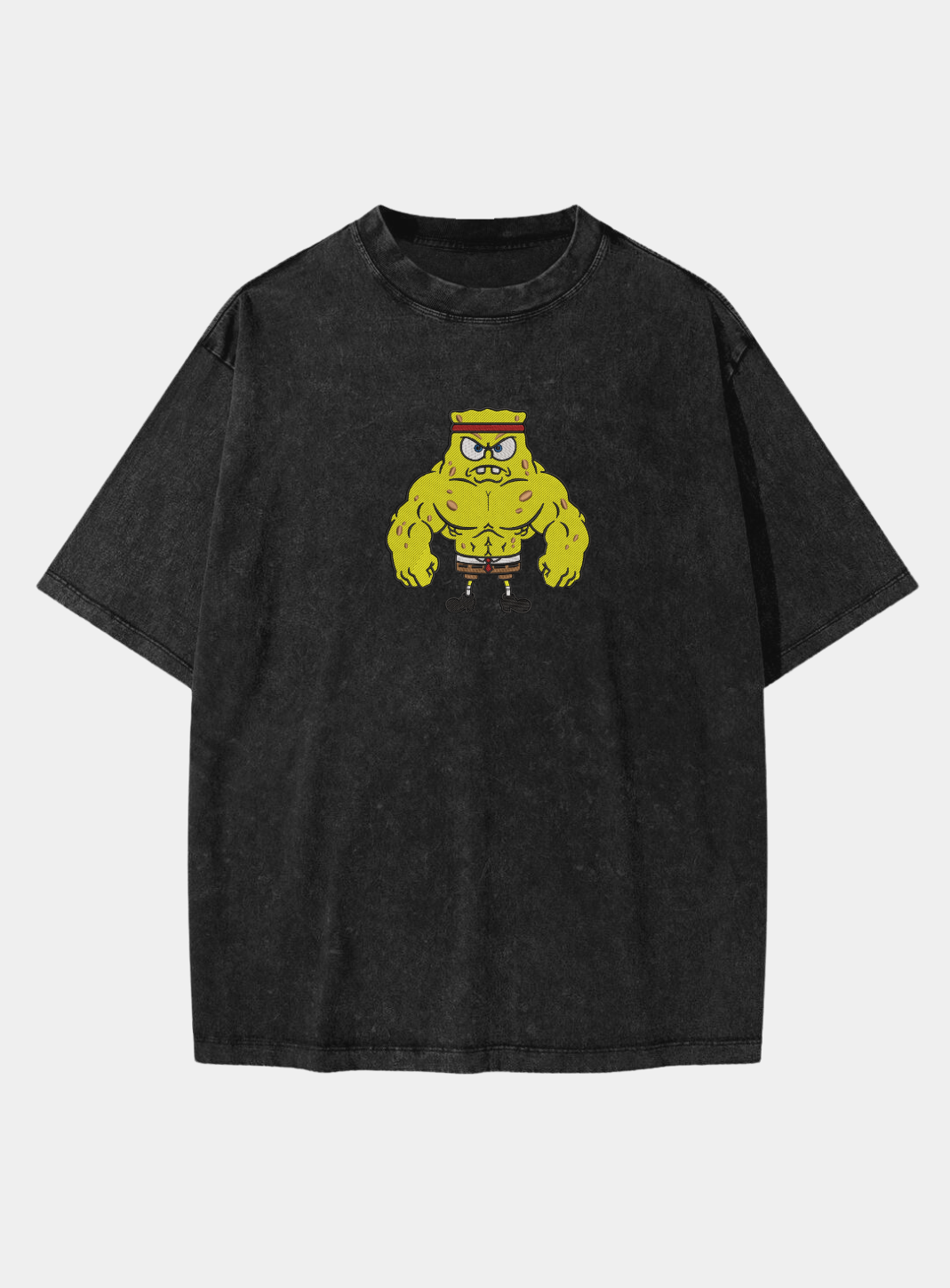 Футболка Vintage-washed з вишивкою Губка Боб Gym