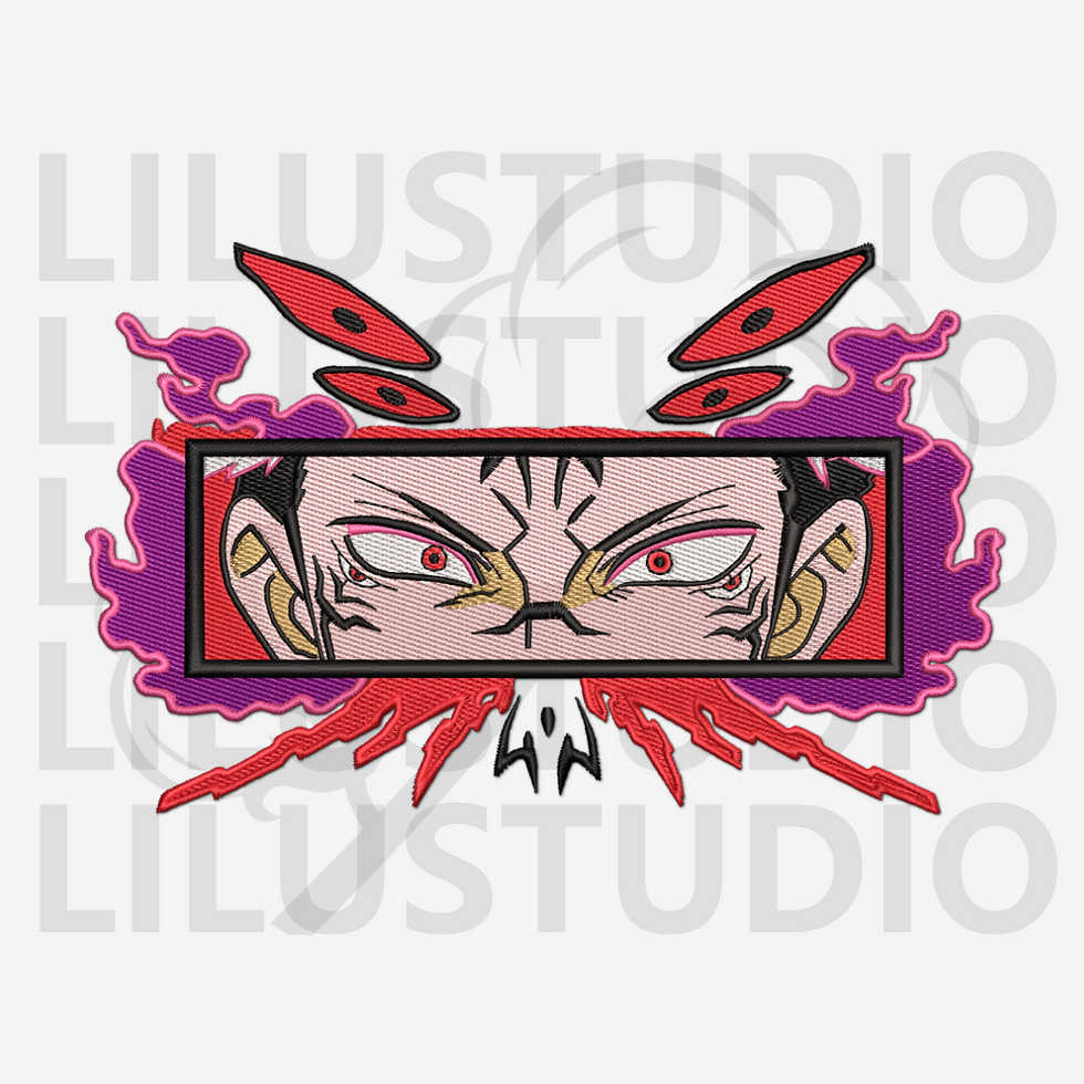 Embroidery Design for Ryomen Sukuna Jujutsu Kaisen character