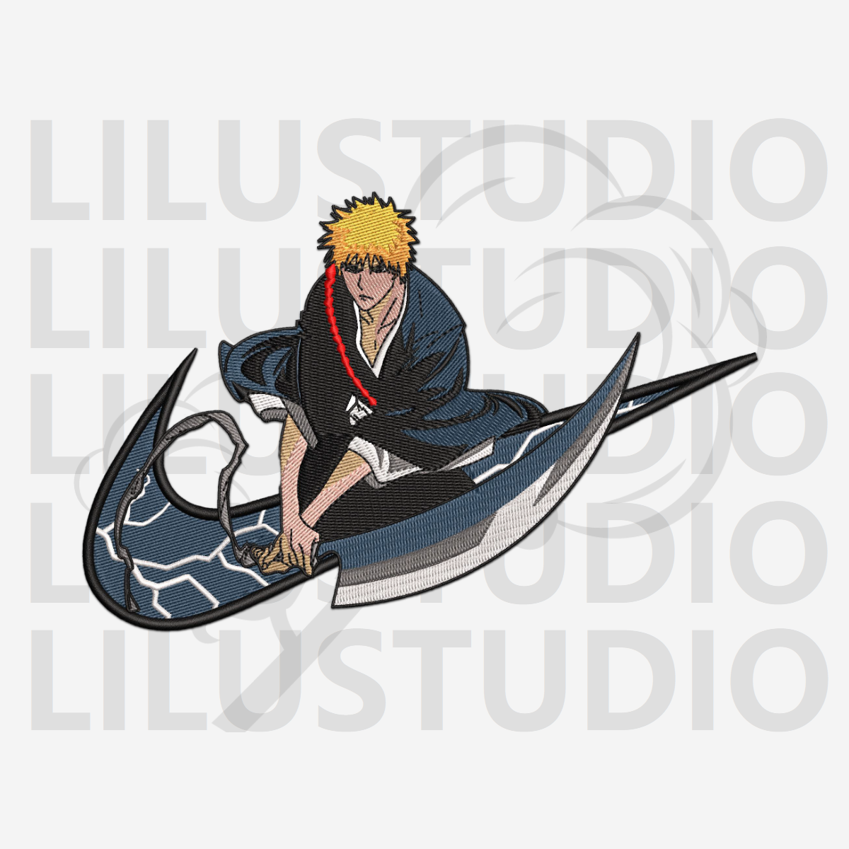Embroidery Design for Ichigo Kurosaki Bleach character