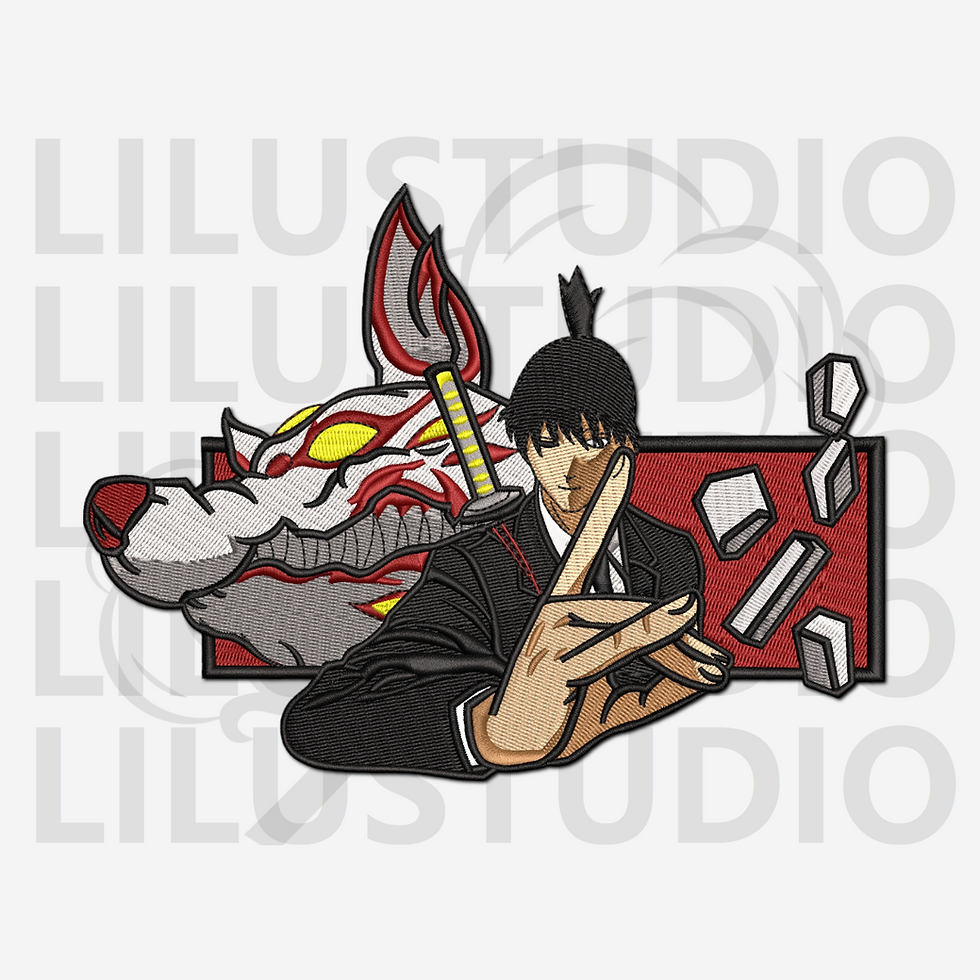 Embroidery Designs for Aki Hayakawa Chainsaw Man charact