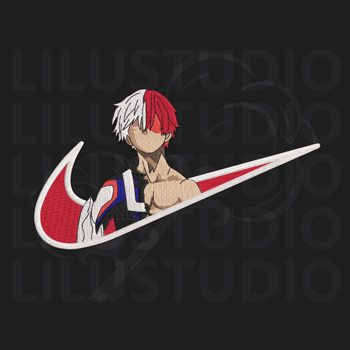 Embroidery Design for Shoto Todoroki My Hero Academia character