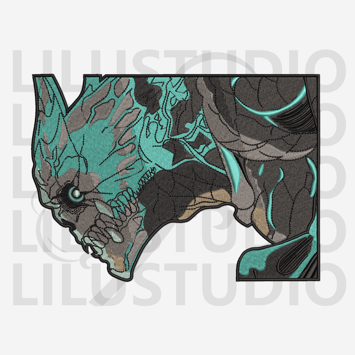 Embroidery Designs for Kafka Hibino Kaiju No.8 character