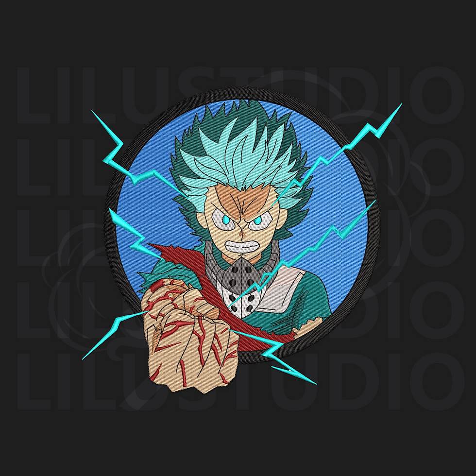 Embroidery Design for Izuku Midoriya My Hero Academia character