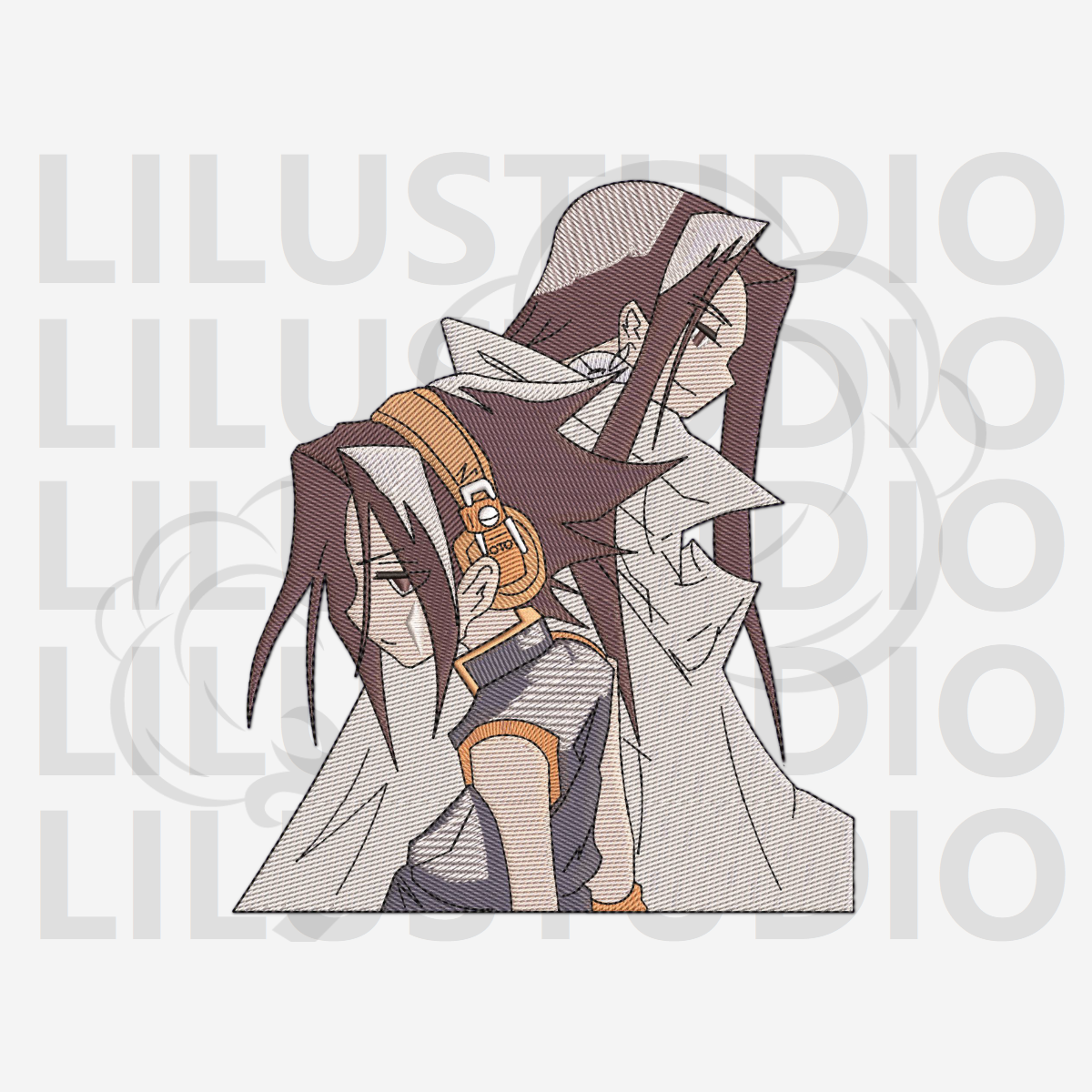 Embrdery Design for Hao Asakura & Yoh Asakura Shaman King characters