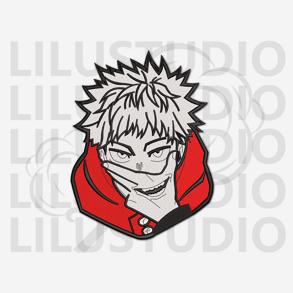 Embroidery Designs for Ryomen Sukuna Jujutsu Kaisen character