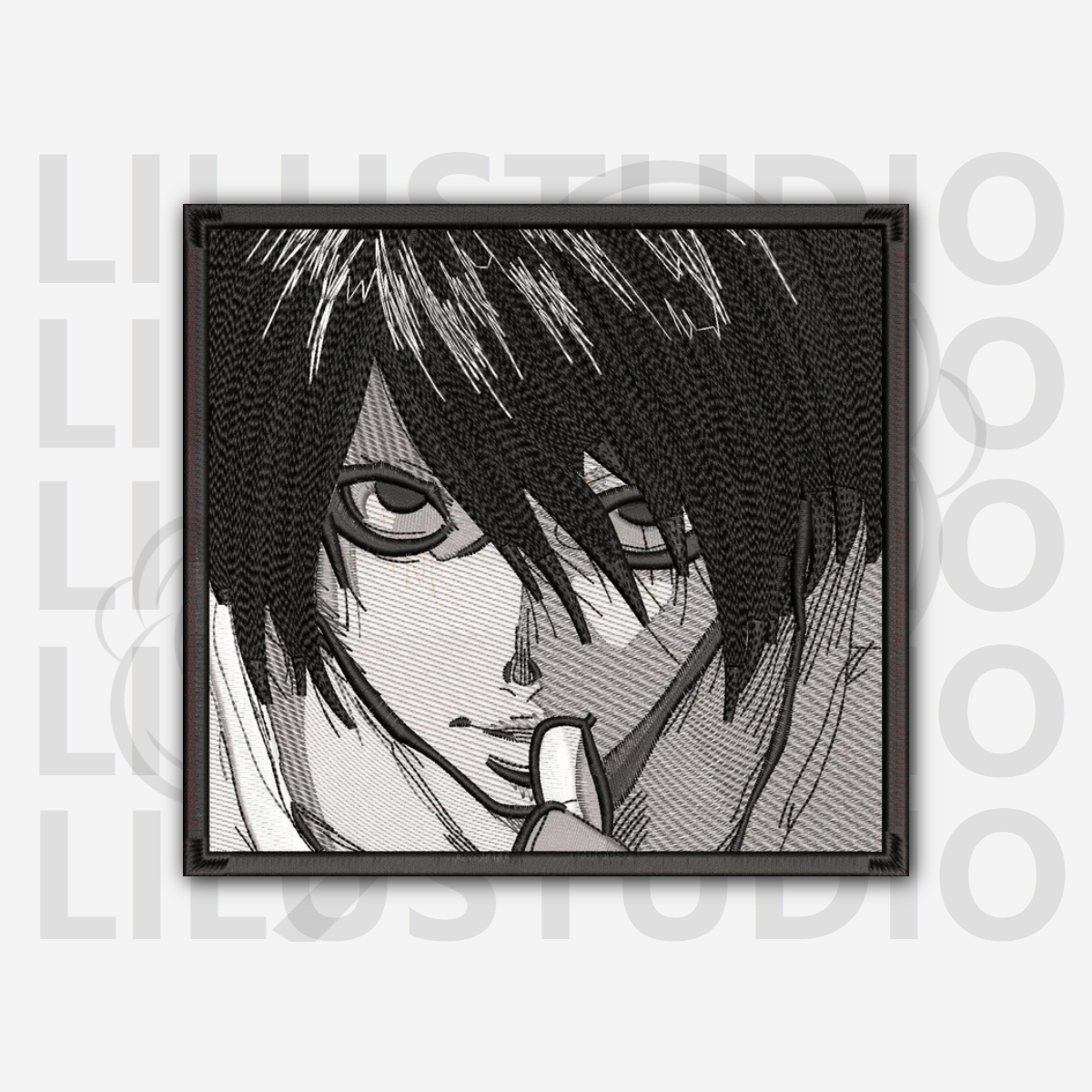 Embroidery Design for L. Lawliet Death Note character