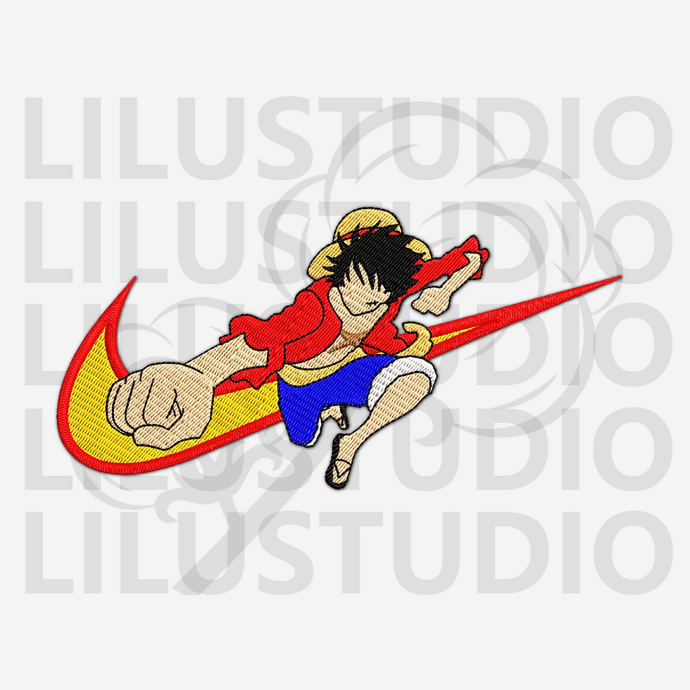 Embroidery Designs for Monkey D. Luffy One Piece character