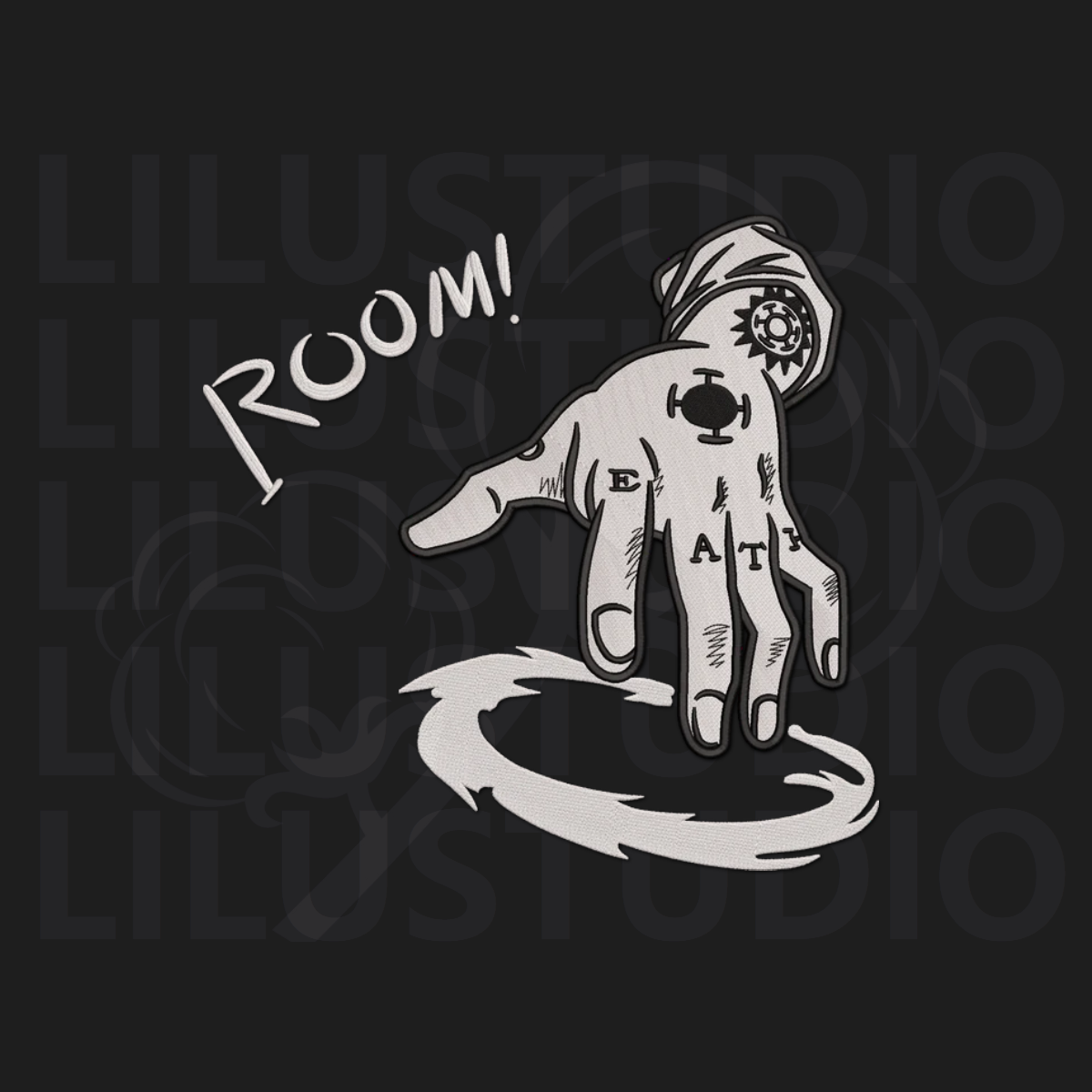 Embroidery Design for Trafalgar D. Water Law One Piece character