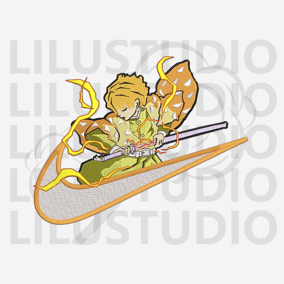 Embroidery Designs for Zenitsu Agatsuma Demon Slayer character