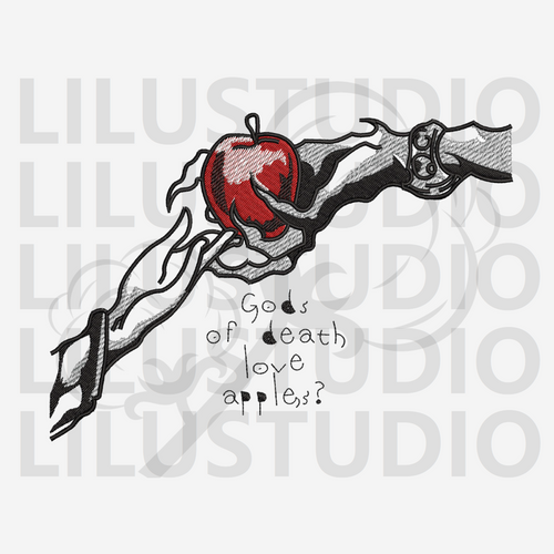 Embroidery Design for Ryuk Death Note character | LiluStudio