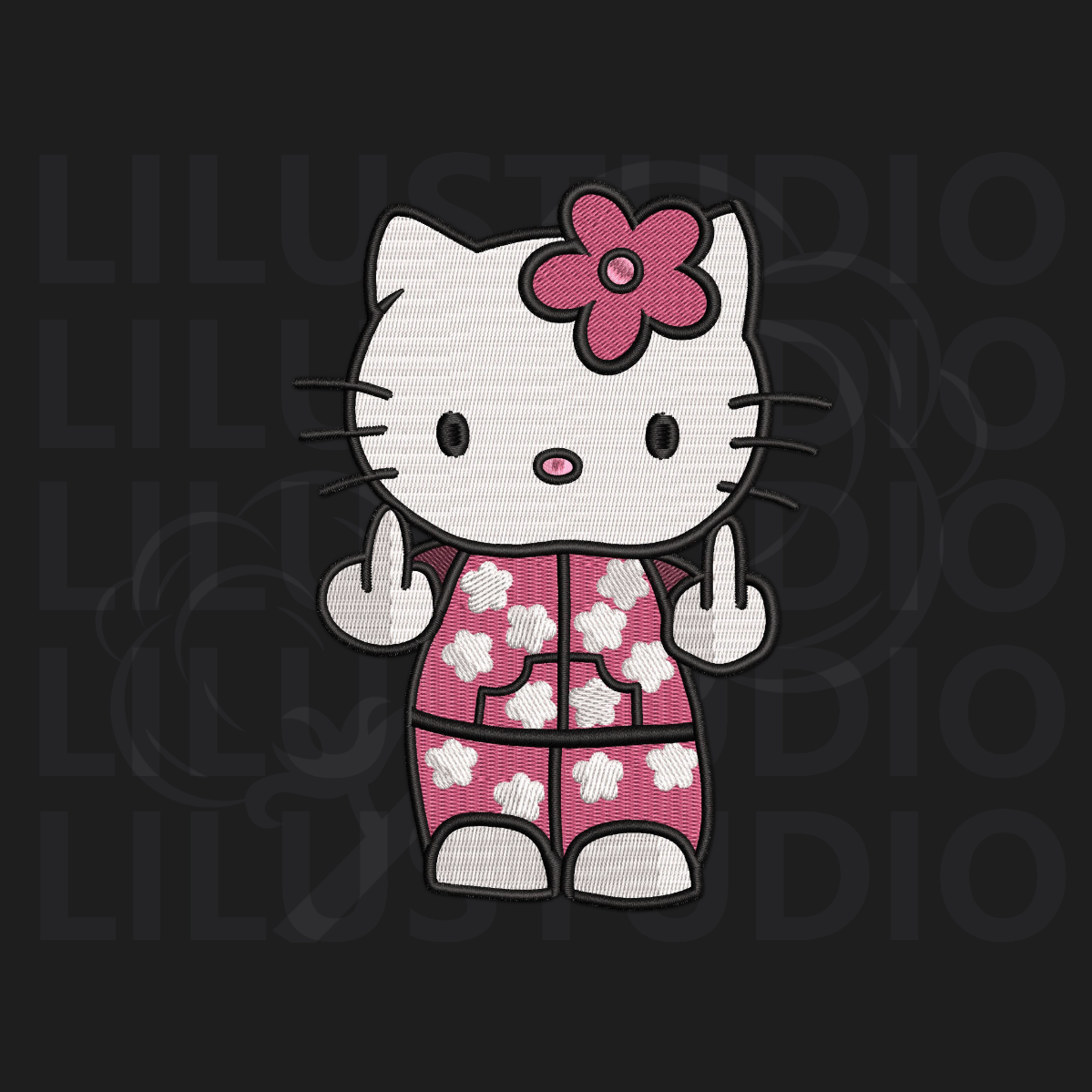 Embroidery Design for Kitty White Hello Kitty character