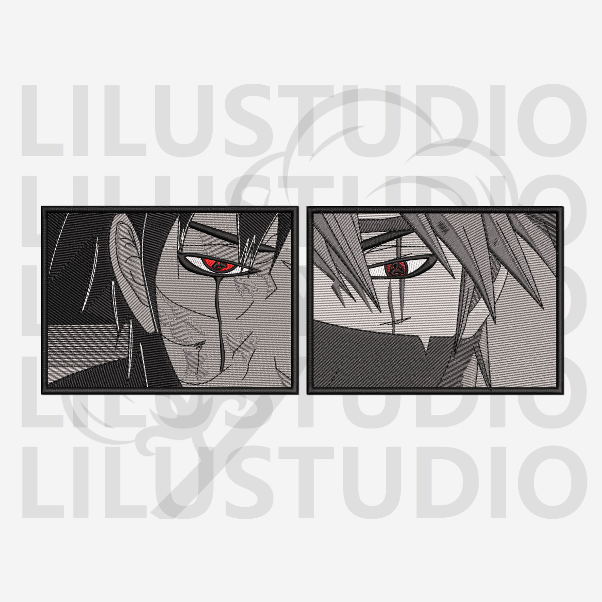 Embroidery Designs for Kakashi Hatake & Obito Naruto characters