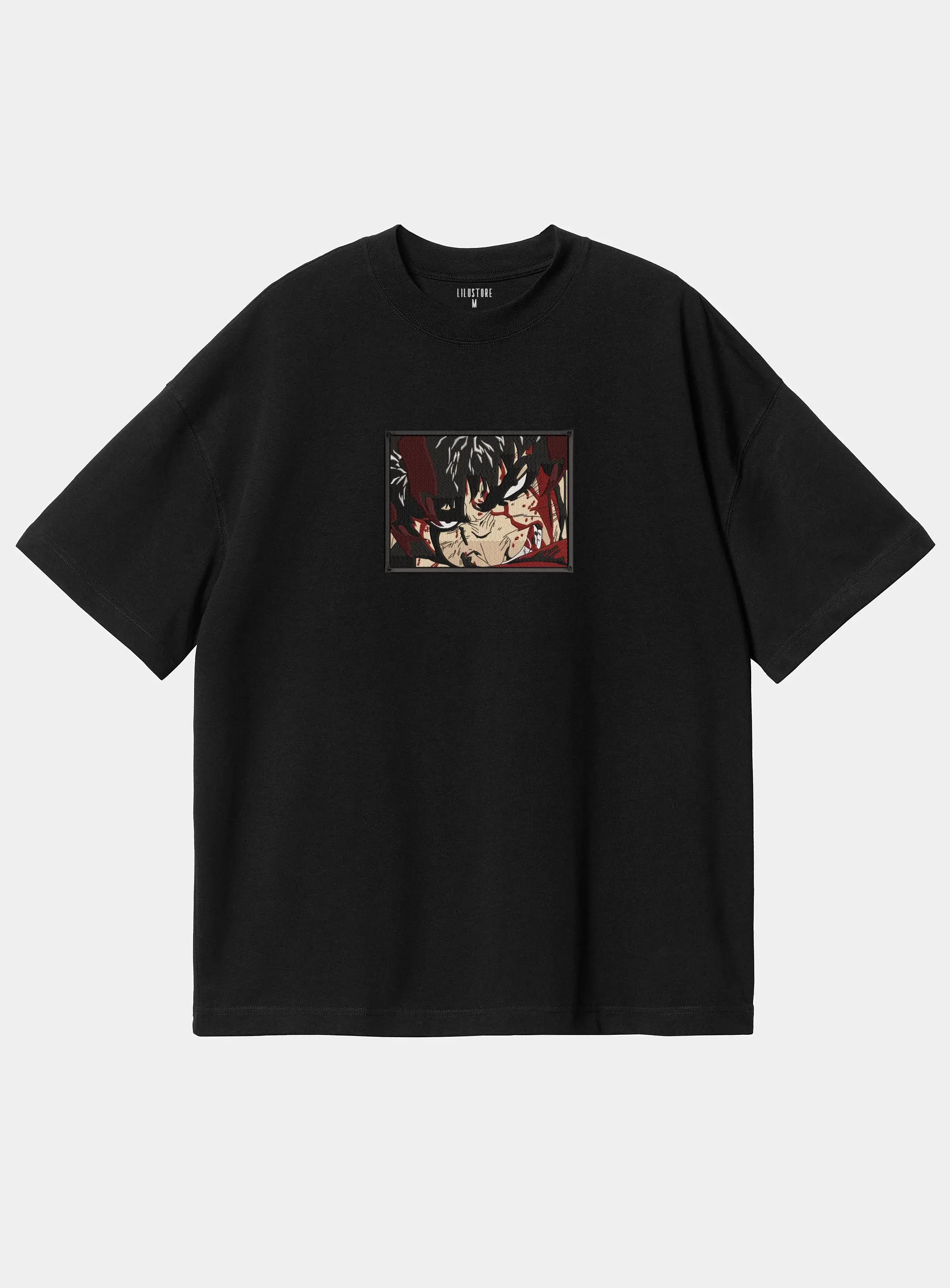 Футболка вільного силуету з вишивкою Берсерк — Ґатс