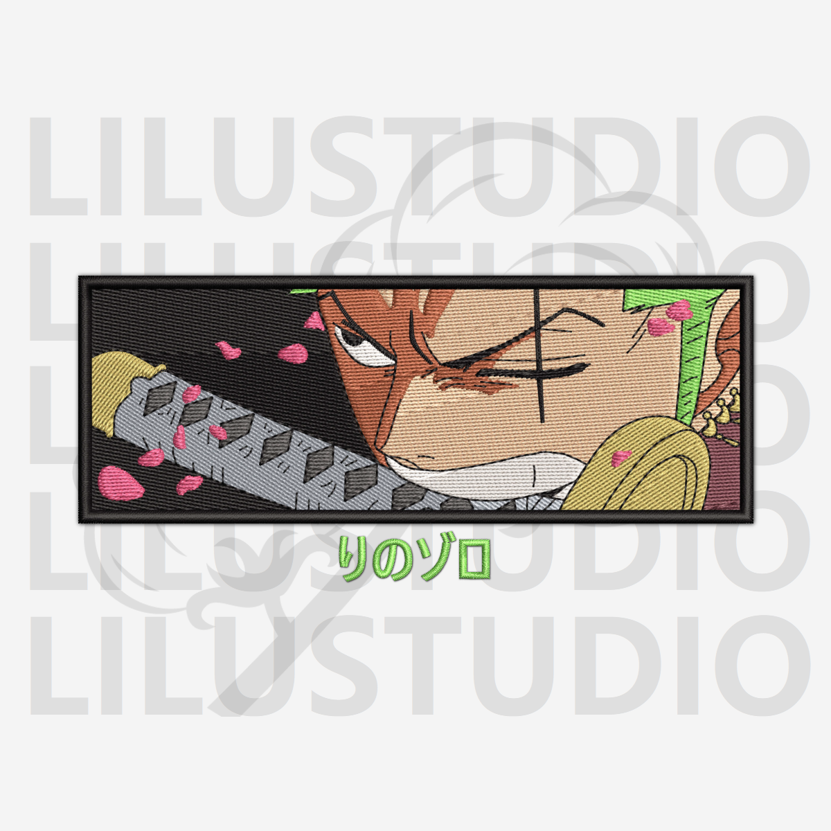 Embroidery Designs for Roronoa Zoro One Piece character
