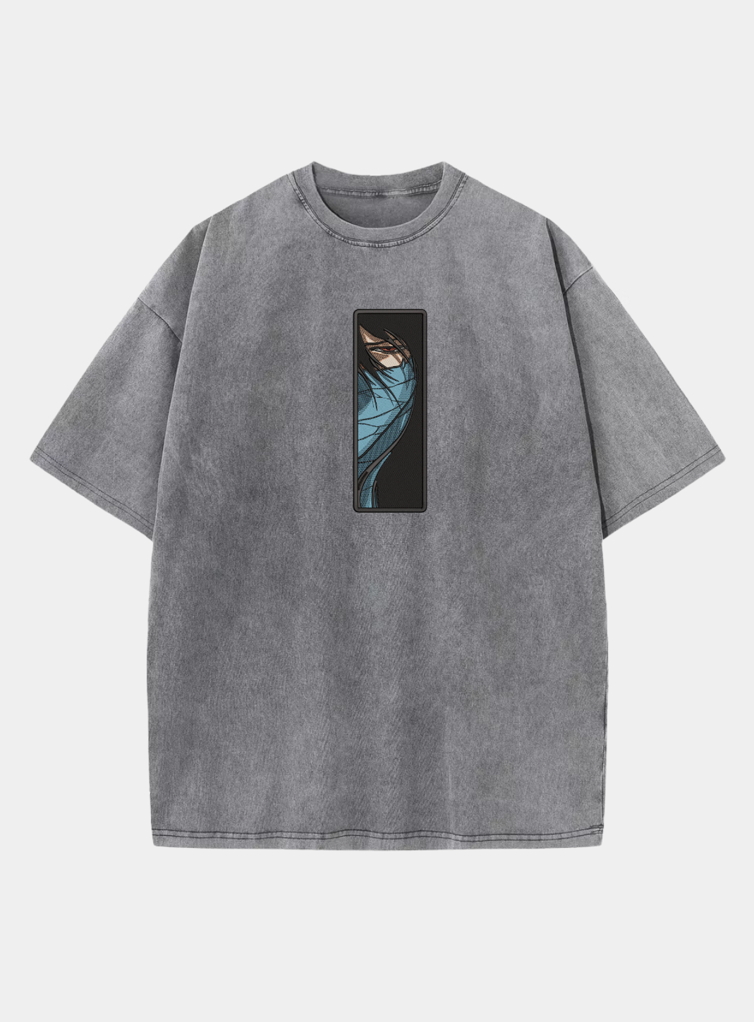 Футболка Vintage-washed з вишивкою Бліч — Куросакі Ічіґо