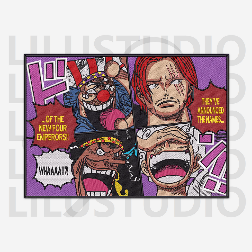 Embroidery Designs for Marshall D. Teach, Shanks & Luffy One Piece characters