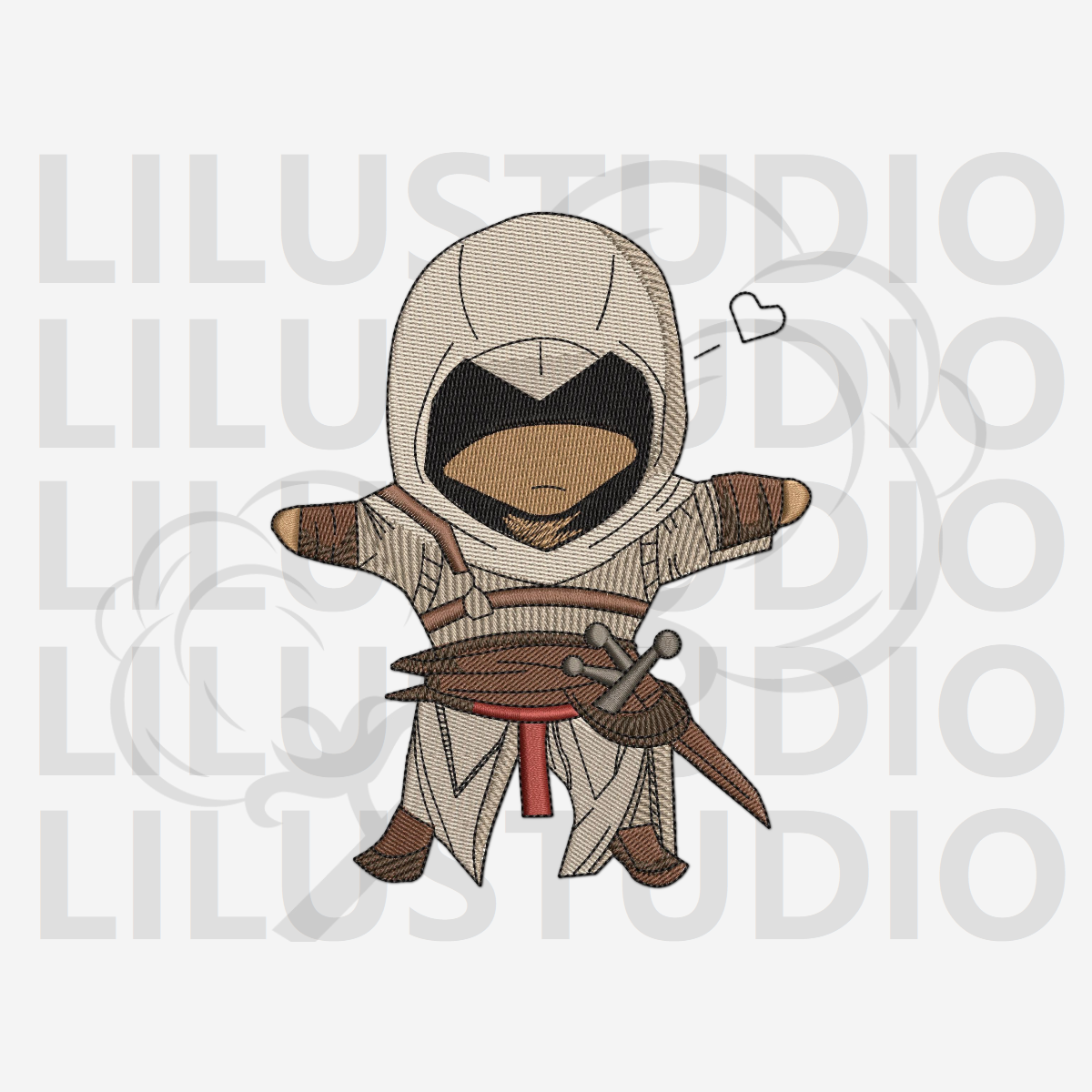 Embroidery Design for Altair Ibn-La'Ahad Assassin's Creed character