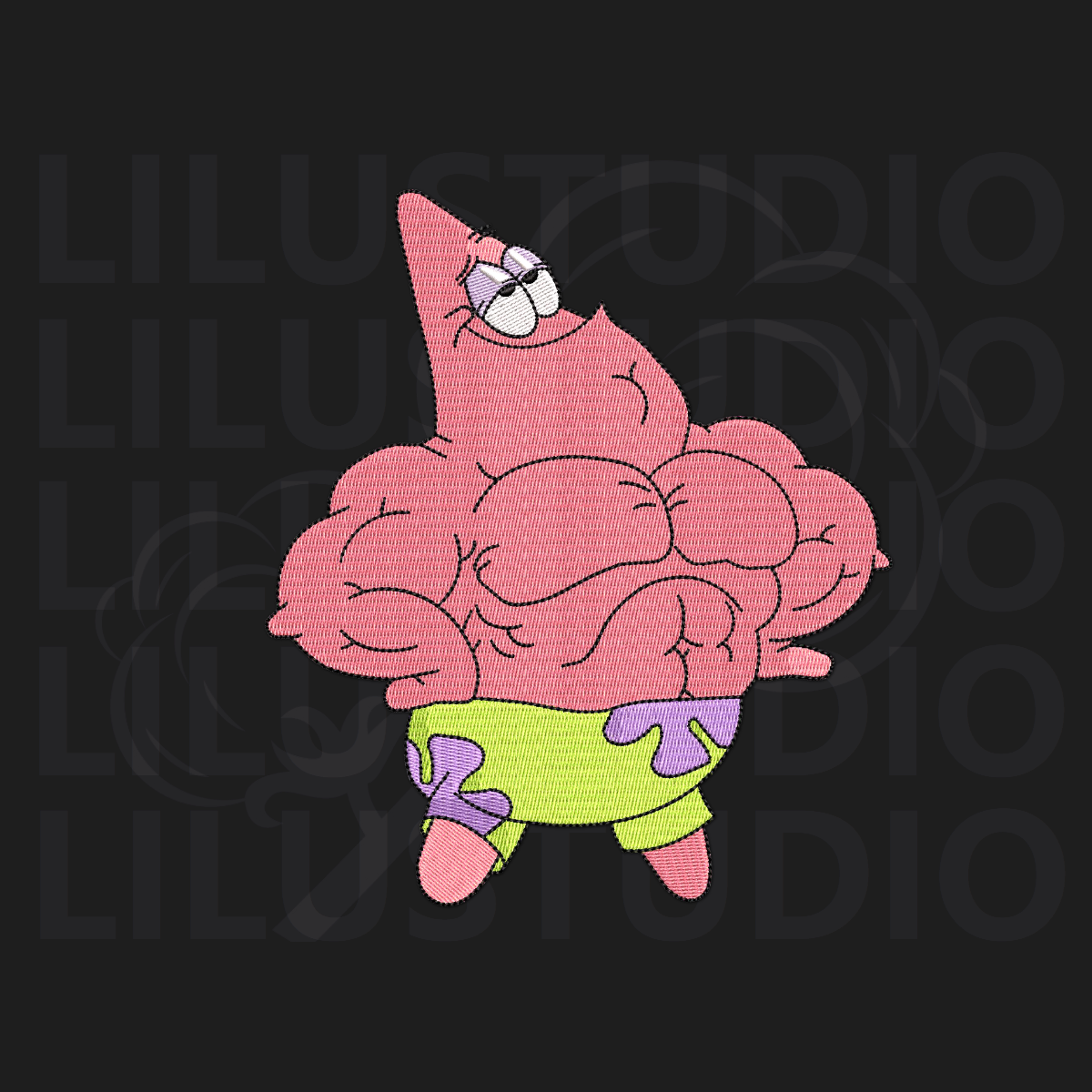 Embroidery Design for Patrick SpongeBob SquarePants character
