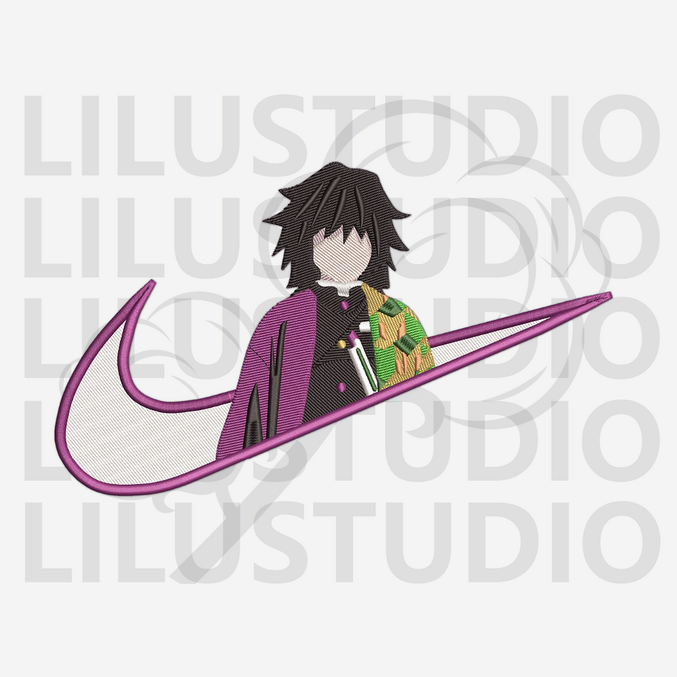 Embroidery Designs for Giyu Tomioka Demon Slayer character