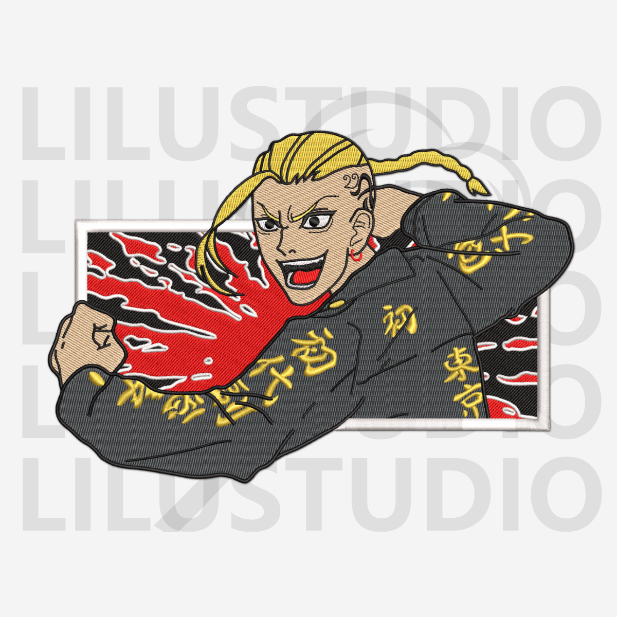 Embrdery Design for Ken Ryuguji Tokyo Revengers character