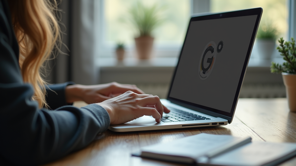 Eye-level view of a person using a laptop to explore job opportunities