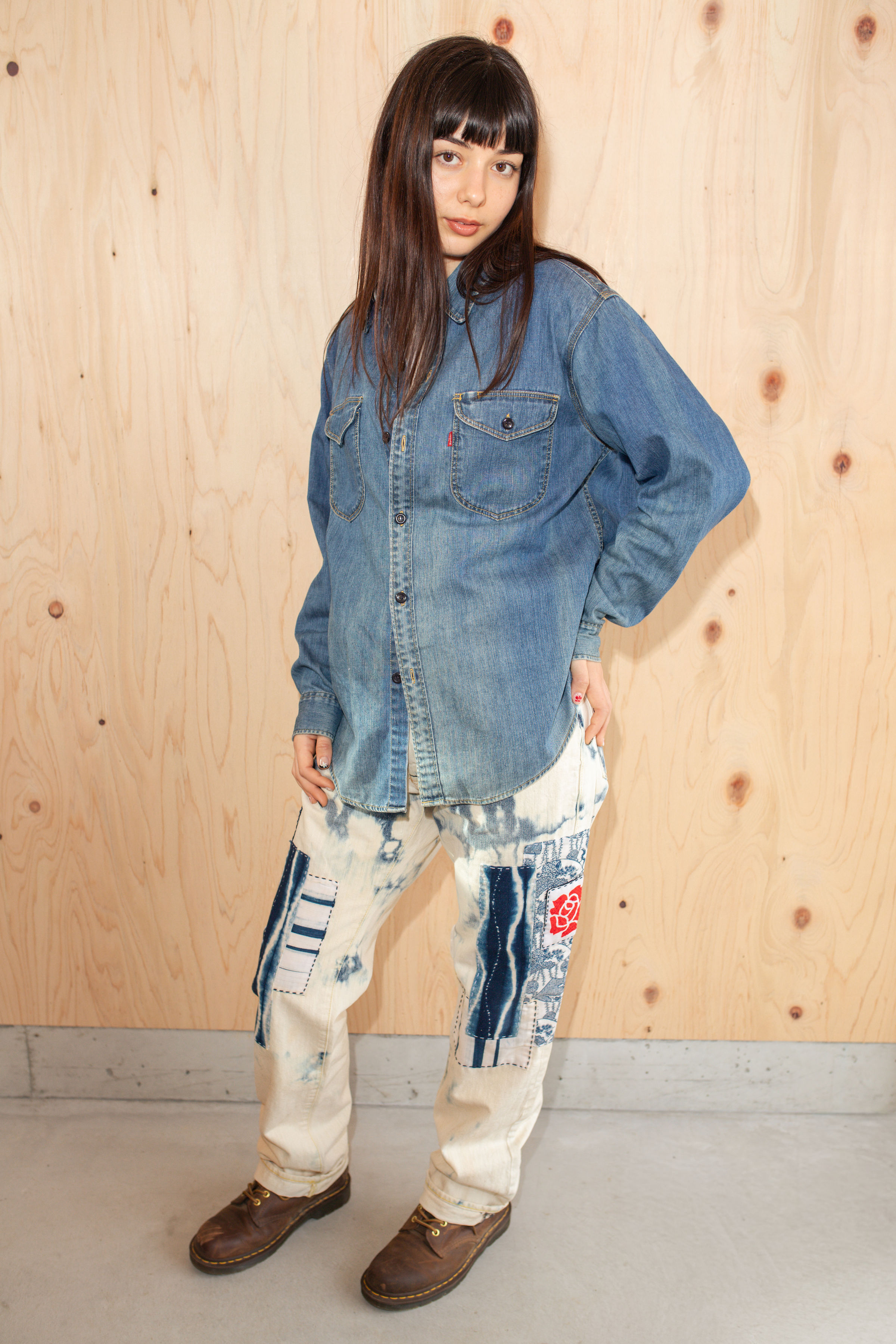 Sample Jeans (Bleached White & Indigo)