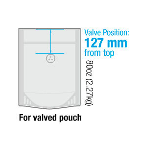 Thumbnail: 80 oz (2.27 kg) K-seal stand up pouch with zipper / solid color