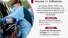 Activa Gobierno de Montemorelos modelo "Dirve Thru" de vacunación contra la influenza