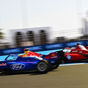 Two cars racing in Jeddah