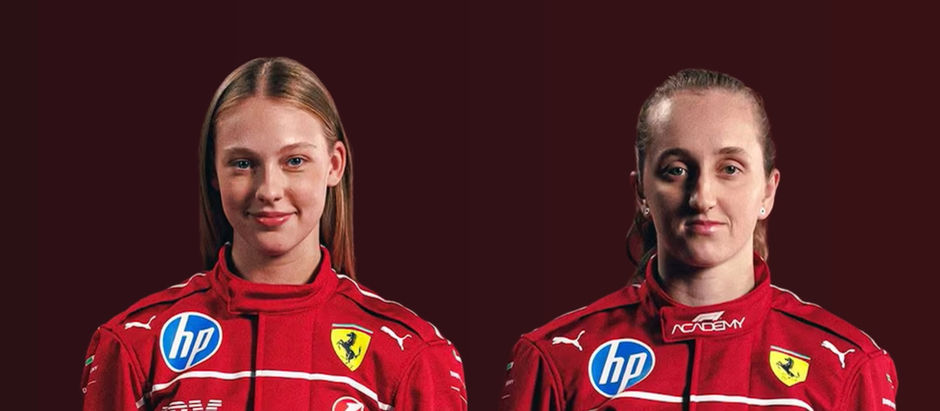 Maya Weug and Aurelia Nobels from Ferrari Driver Academy