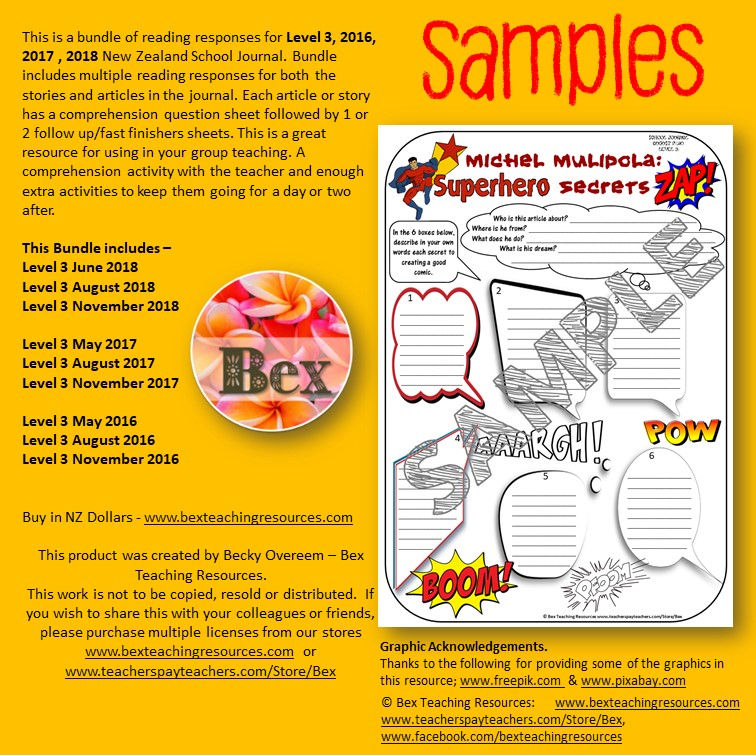 Thumbnail: New Zealand School Journal Level 3 - 2016, 2017, 2018 Bundle