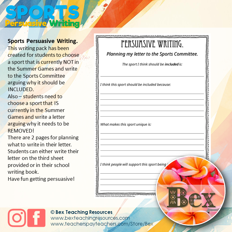 Thumbnail: Sports Persuasive Writing