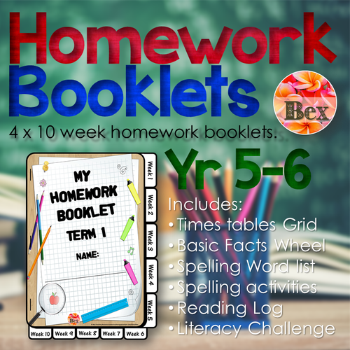 Homework Booklets Yr 5 - 6 (40 Weeks) | BexTeachingResources
