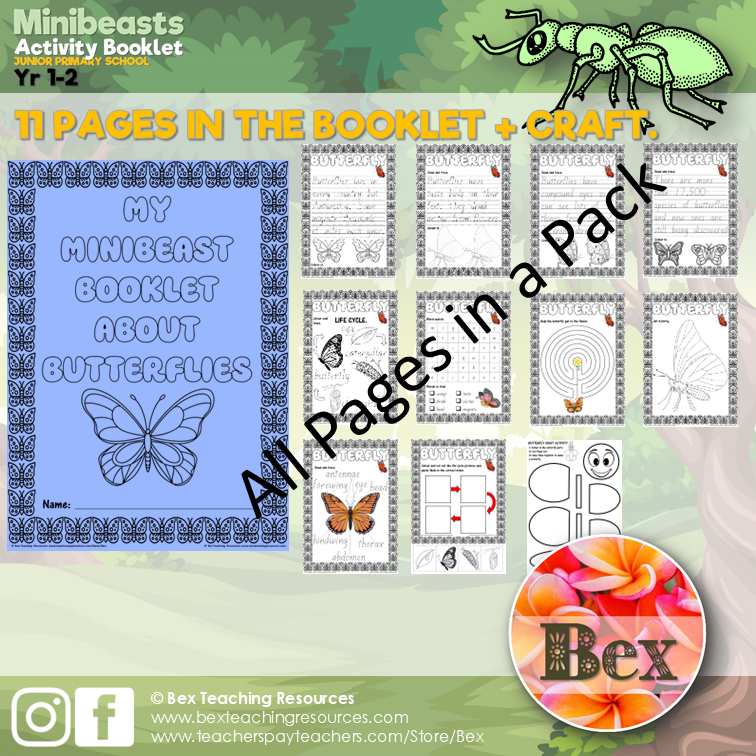 Thumbnail: Minibeast Worksheets Booklet - Yr 1-2