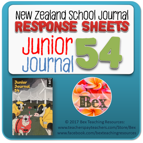 NZ Junior Journal 54 Reading Responses BexTeachingResources