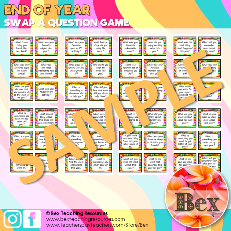 Thumbnail: End of Year Swap a Question Game - Free