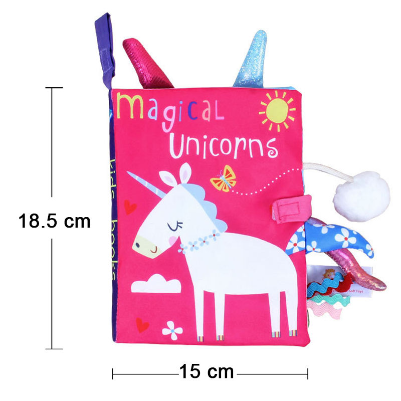 Thumbnail: Premium 3D Animal Tails Sensory Cloth Book | Crinkle Paper & Early Learning